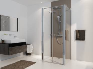U-Form Duschkabine BEN – 100x100x200 Cm, 6 Mm ESG-Sicherheitsglas, Mit Duschtasse & Siphon, Schwenkbare Türen