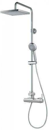 KOMIRO Duschset Silber - Armatur Mit Regendusche & Handbrause (20x20cm)